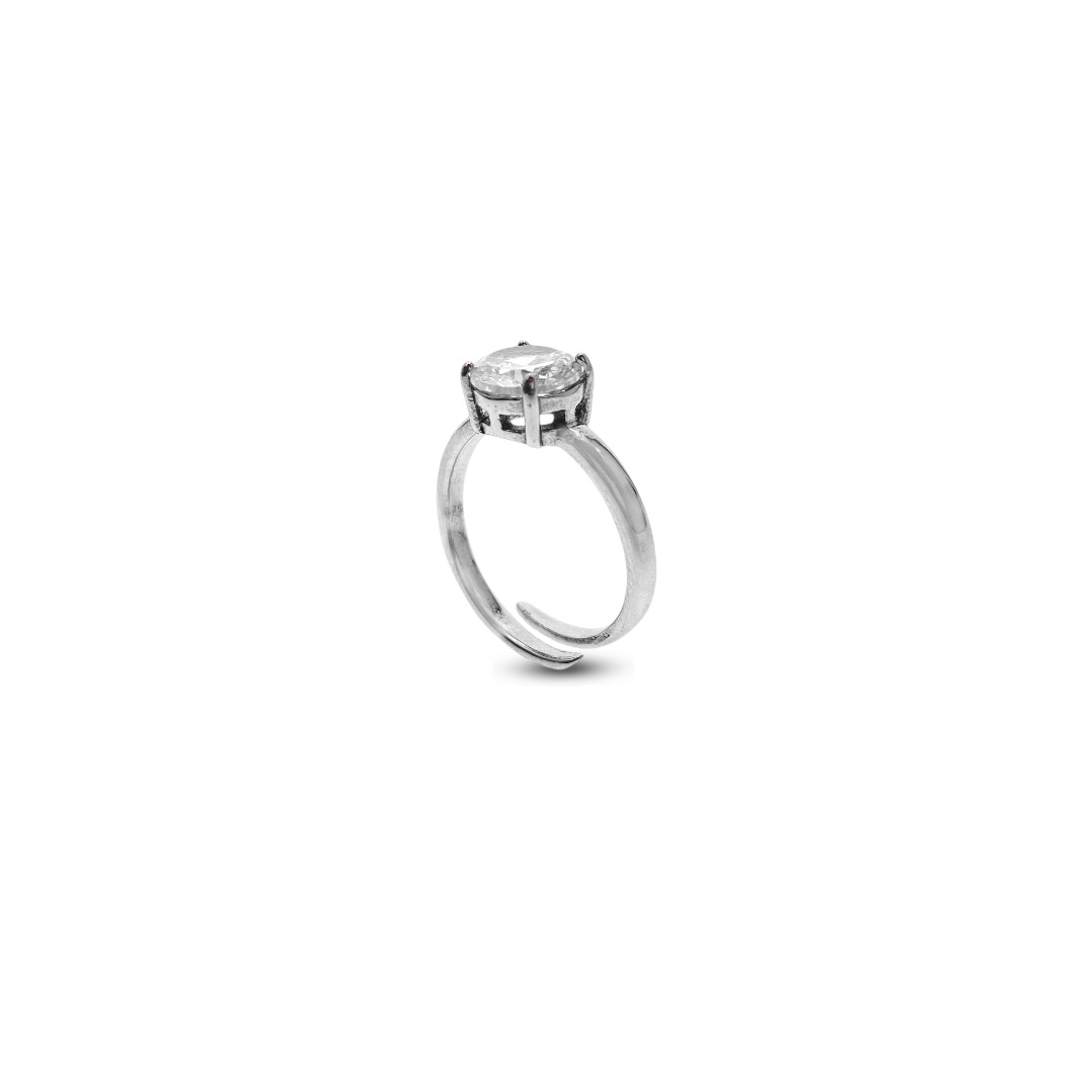 Anello Solitario 6mm Regolabile - immagine 3