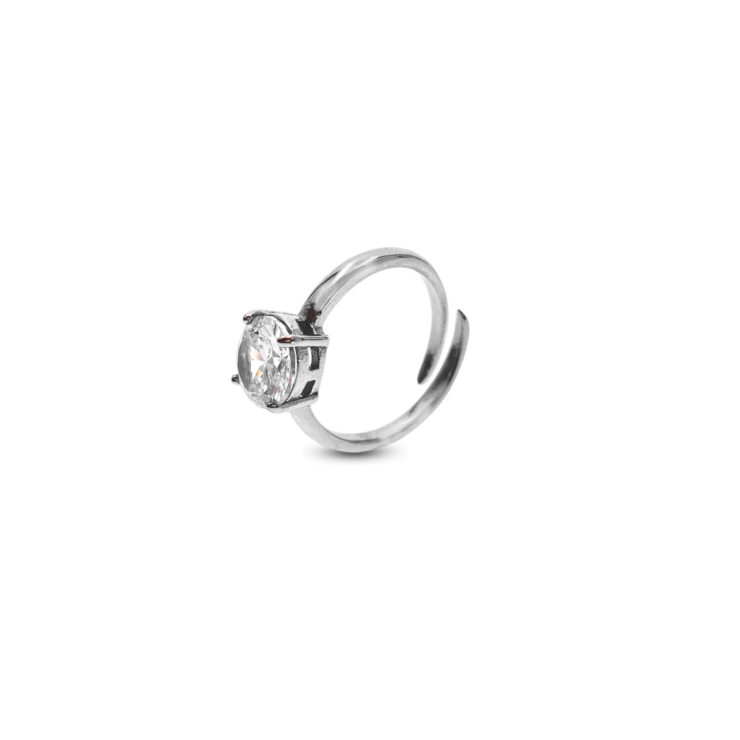 Anello Solitario 6mm Regolabile - immagine 4