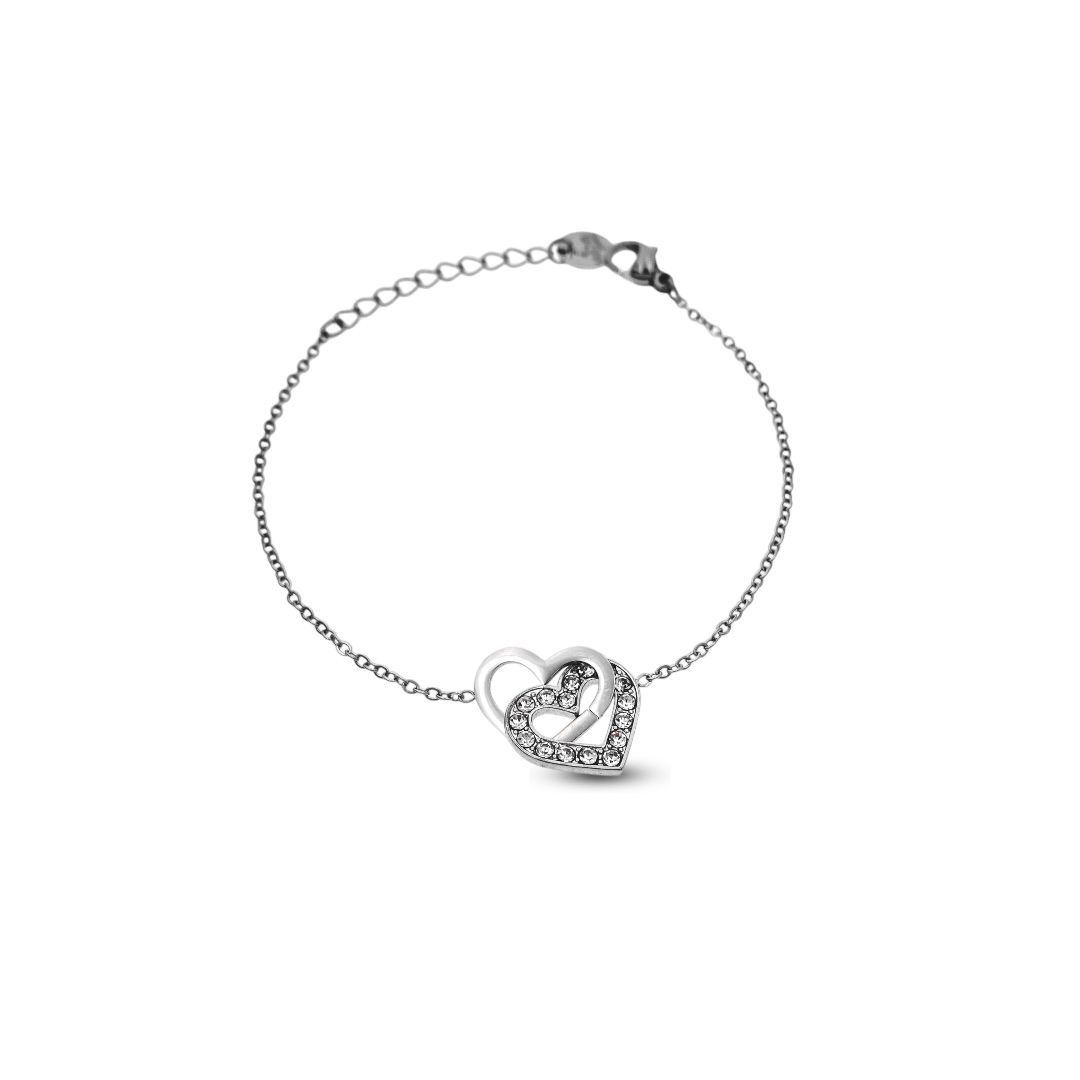 Bracciale Cuori intrecciati e Zirconi - immagine 6