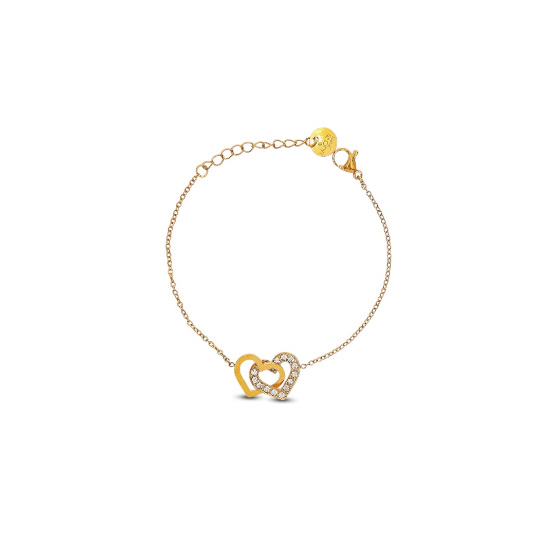 Bracciale Cuori intrecciati e Zirconi - immagine 5