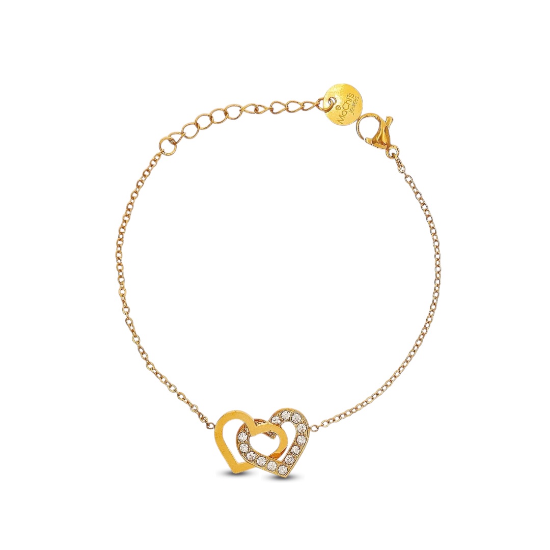 Bracciale Cuori intrecciati e Zirconi - immagine 4