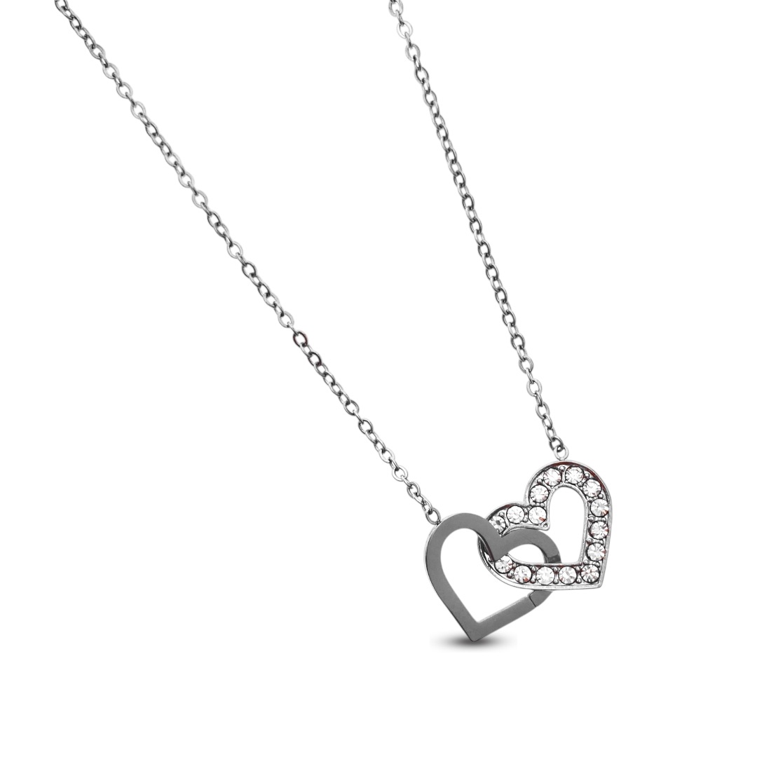 Collana Cuori intrecciati e Zirconi - immagine 8