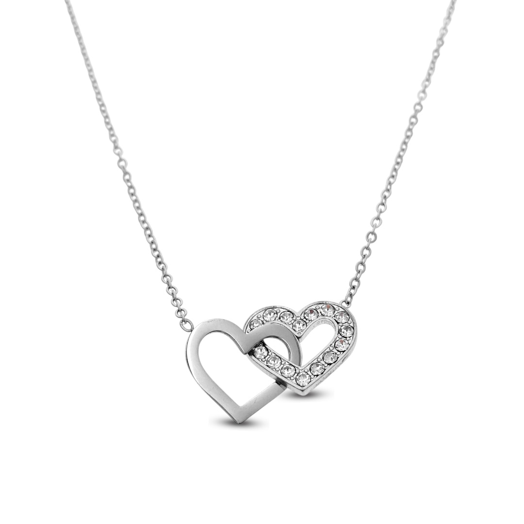 Collana Cuori intrecciati e Zirconi - immagine 7