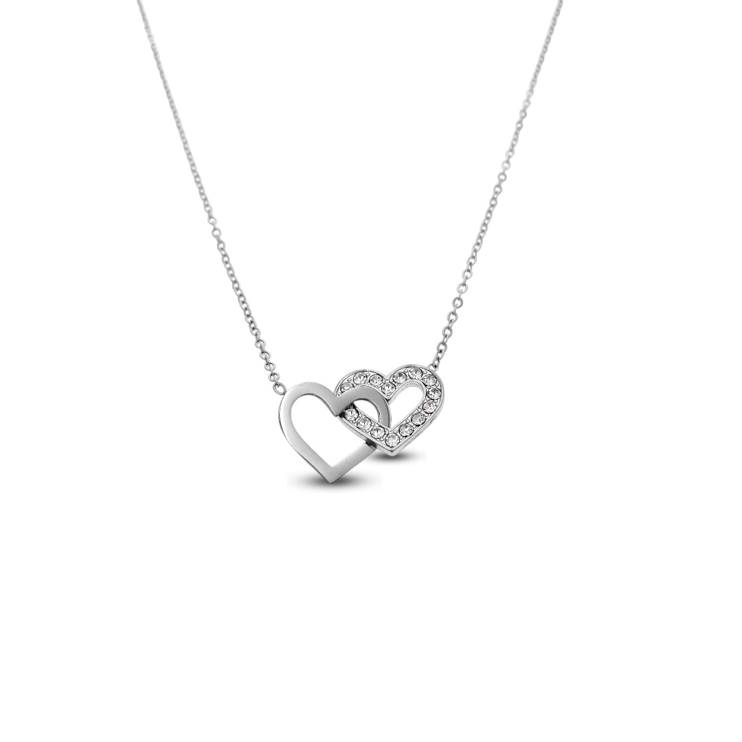 Collana Cuori intrecciati e Zirconi - immagine 6